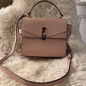 Henri Bendel Mini Uptown Satchel Blush Pink - Gold Hardware